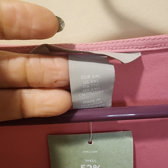 H&M pink plus size long Sleeves top size XXL NWT - Picture 5 of 10